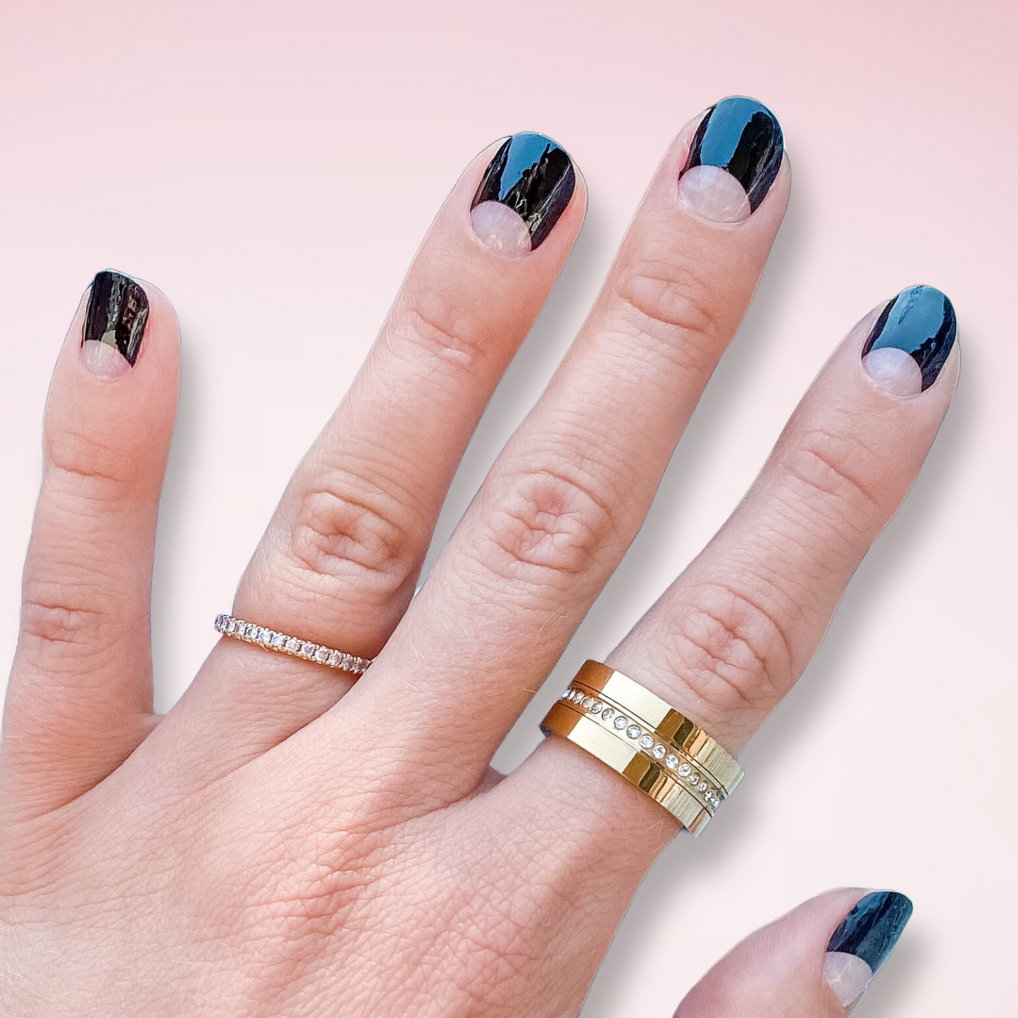 Black Moon Nail Polish Wraps (Transparent)