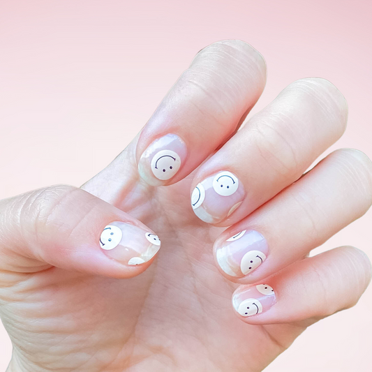 Smiley Nail Polish Wraps (Transparent)