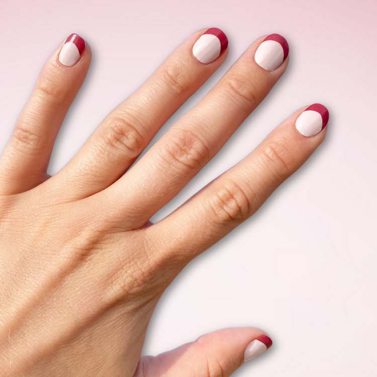Red French Tip Nails