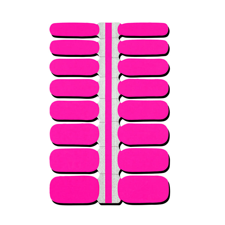 Neon Pink Nail Polish Wraps