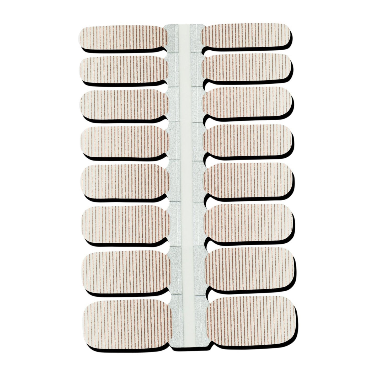 Rose Gold Stripe Nail Polish Wraps (Transparent)
