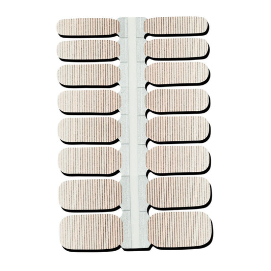 Rose Gold Stripe Nail Polish Wraps (Transparent)
