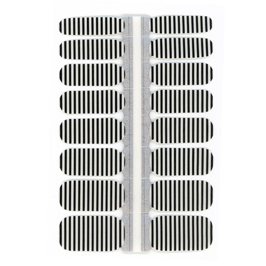Black Stripes Nail Polish Wraps (Transparent)