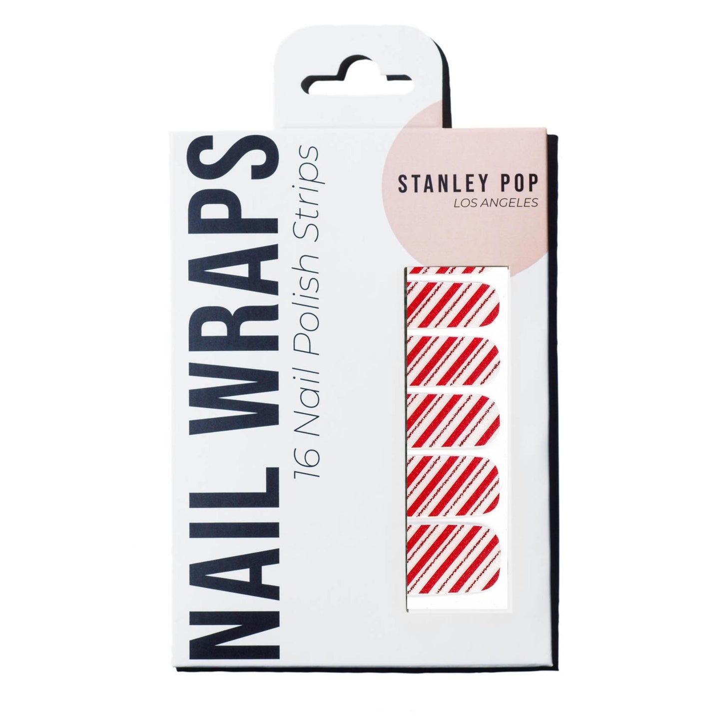 Candy Cane Lane Nail Polish Wraps