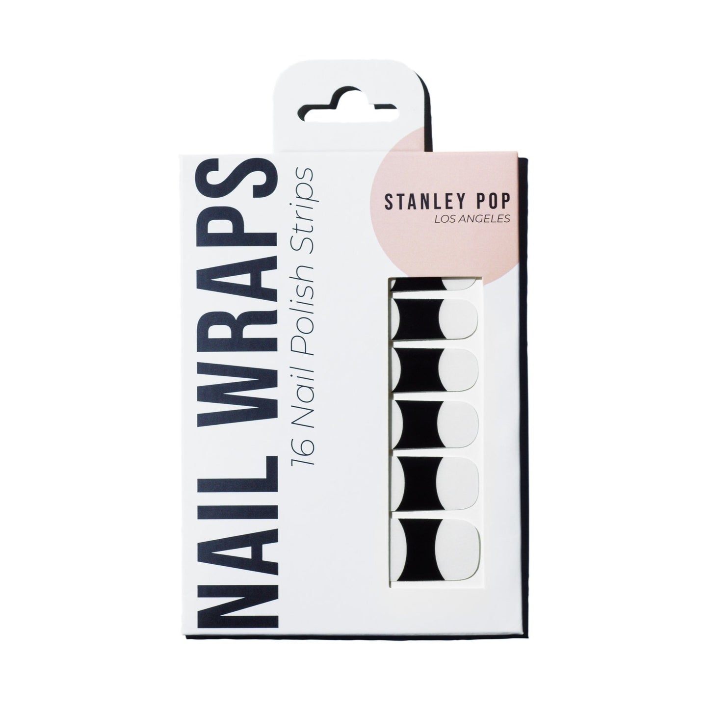 Black French Tips Nail Polish Wraps (Transparent)