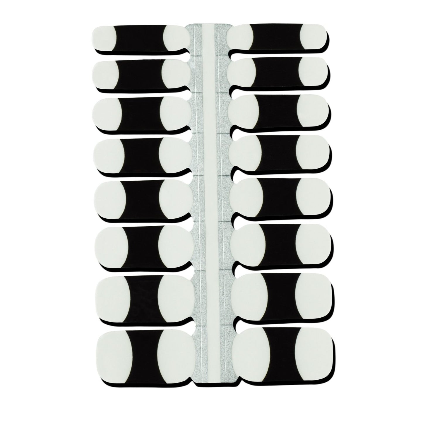 Black French Tips Nail Polish Wraps (Transparent)