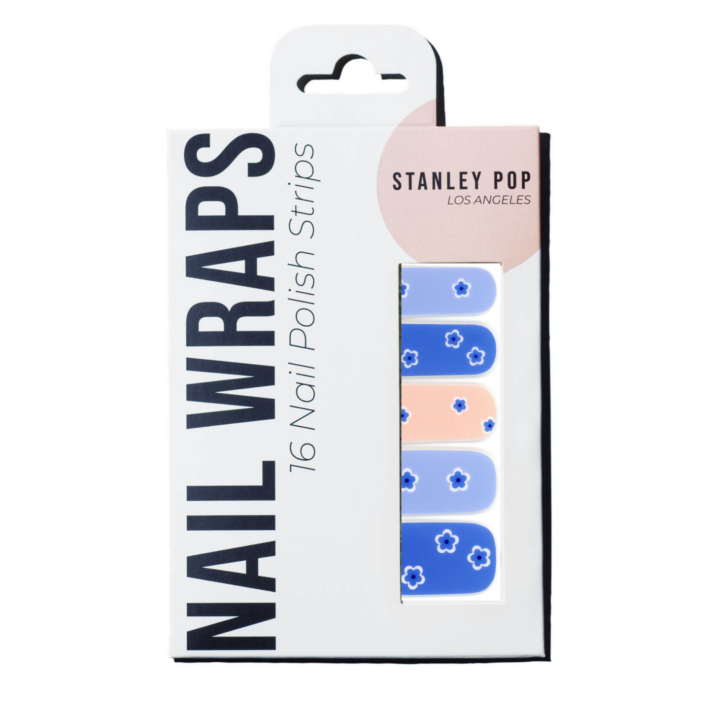 Blue Daisy Nail Polish Wraps