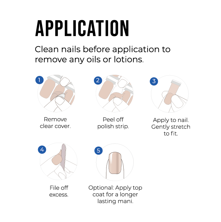 Rose Gold Stripe Nail Polish Wraps (Transparent)