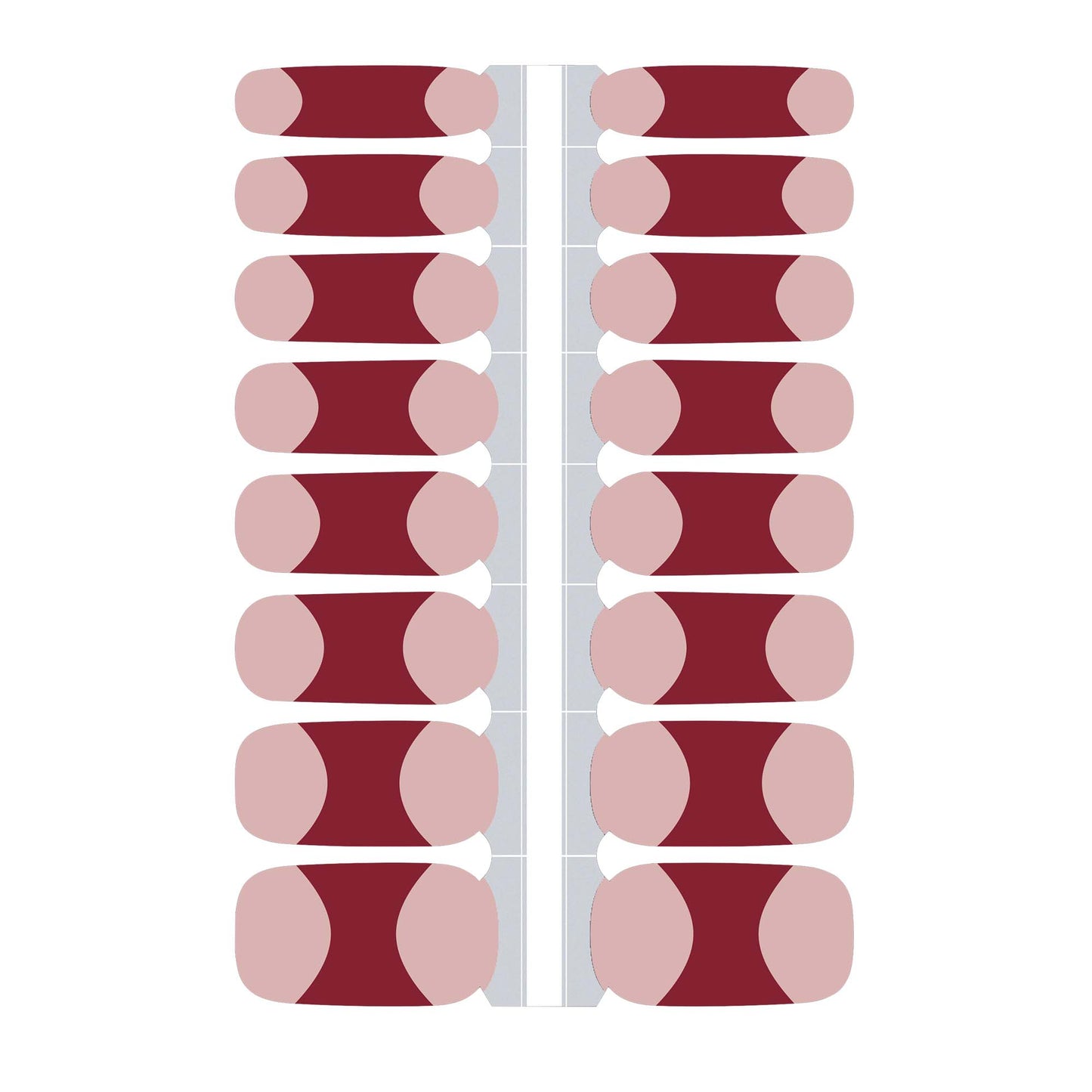 Red French Tip Nail Polish Wraps