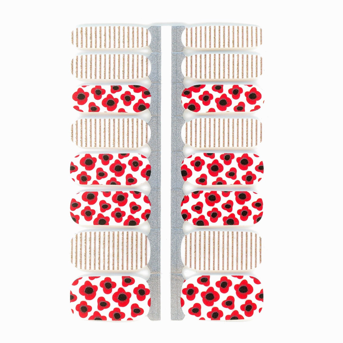 Scandinavian Flowers Nail Polish Wraps (Transparent)