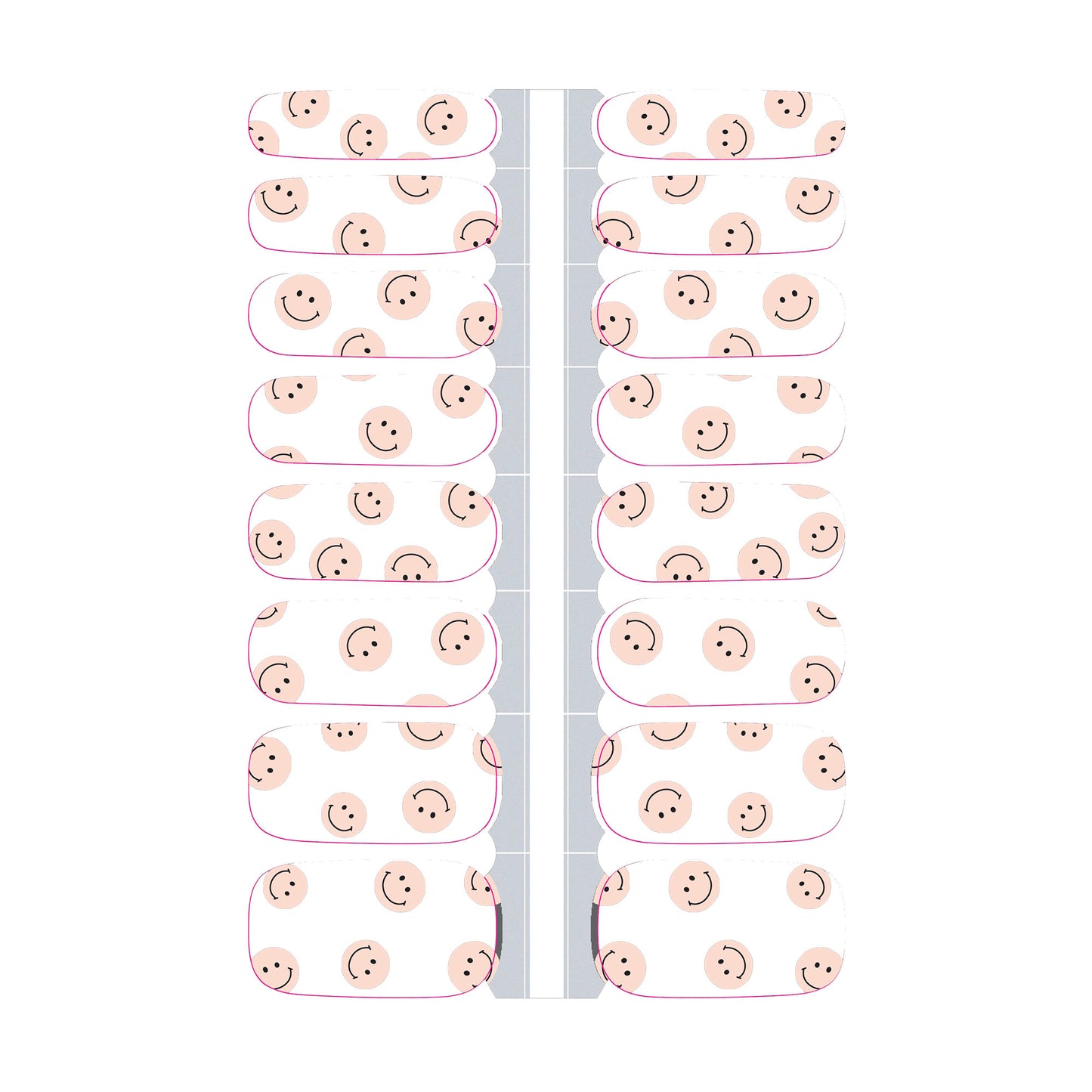 Smiley Nail Polish Wraps (Transparent)