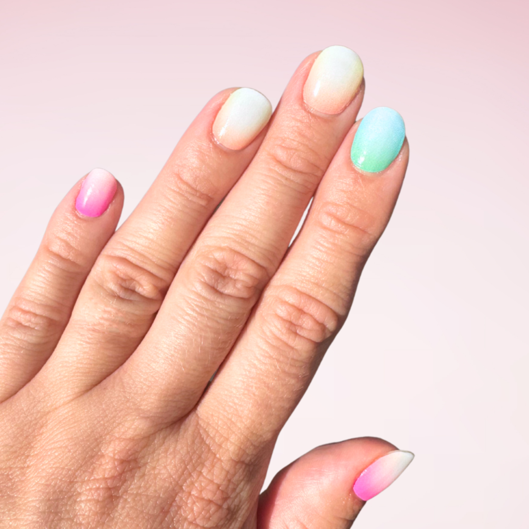 Boho Pastel Floral Nail Polish Wraps - Trendy Negative Space Nail Art –  Pretty Fab Nails